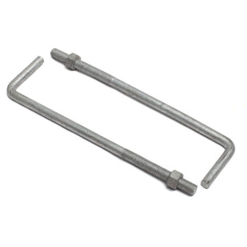 Grade 4.8, 8.8, 10.9, and 12.9 Galvanized Steel Black Oxide L&J Type Hook Anchor Bolt with Nut: Specifications and Details