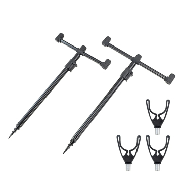 Stainless Steel Carp Fishing Rod Pod Support for 2 Rods
