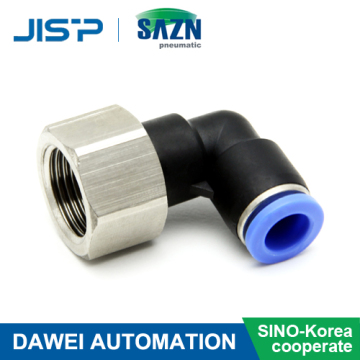 Sino-Korea cooperate Elbow Pneumatic Fitting With Female Thread PLF