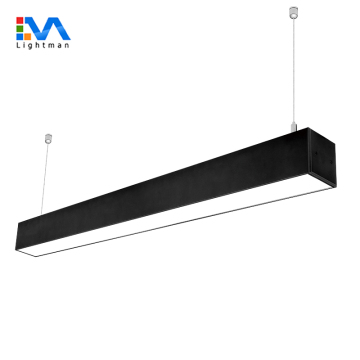 Suspended LED Pendant Linear Light Fixtures: 36W-48W, White/Black, 600mm-1200mm Length