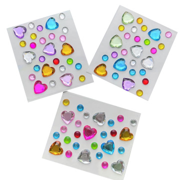 Children's Mini Gem Stickers & Acrylic Diamond Stickers - DIY Handmade Kindergarten Incentive Stickers Wholesale