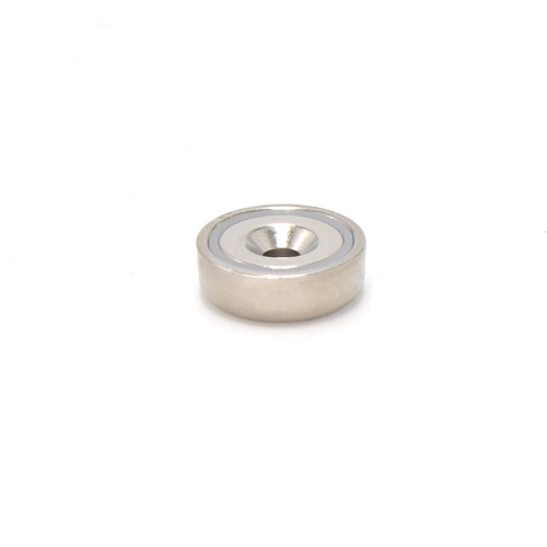 Round Base Pot Magnet with Countersunk Hole