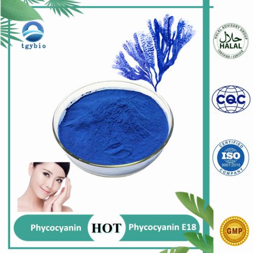 Pigmento de pigmento de pigmento de grado alimenticio de grado E18 polvo de ficocianina de pigmento azul