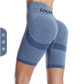 Ginásio feminino sem costura yoga shorts personalizado