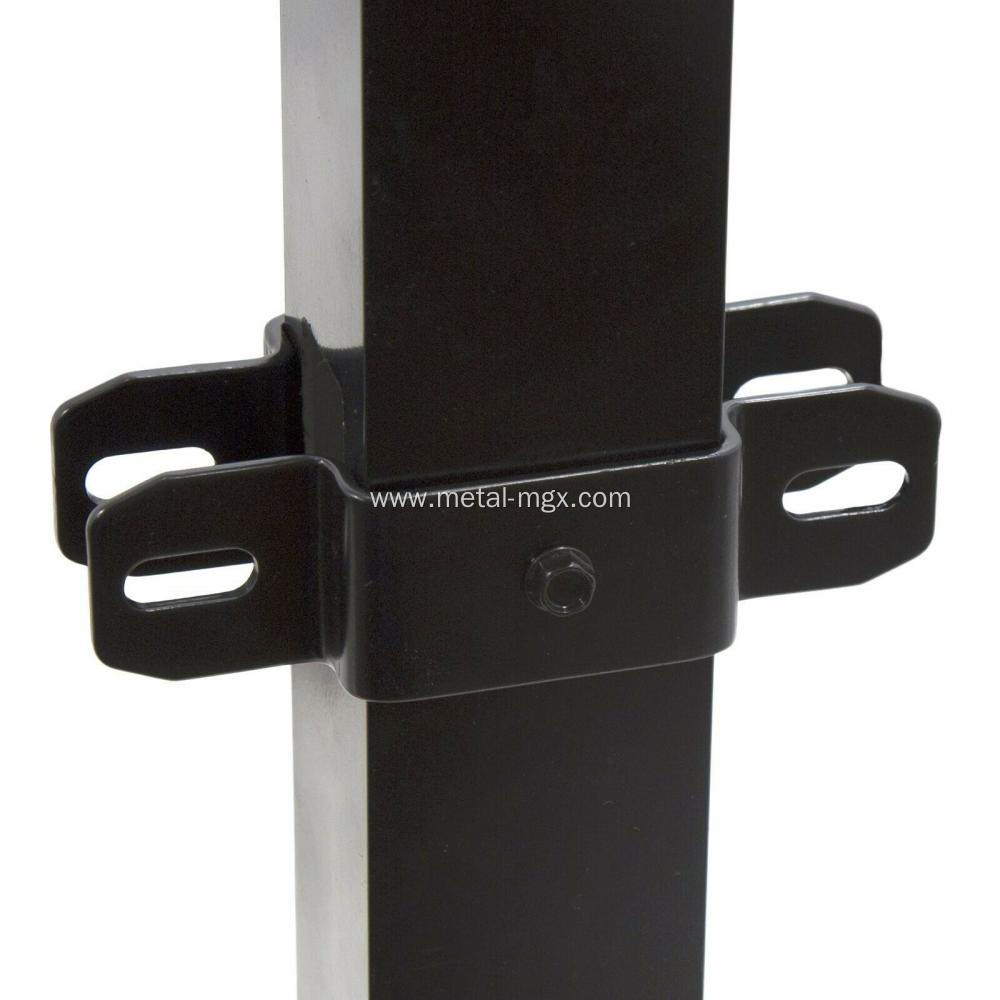 Customized Black Powder Coated Steel Fence Post Bracket