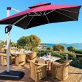 Outdoor Roman umbrella with light