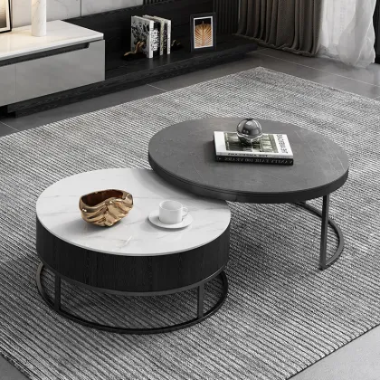 Modern Black Coffee Table for Luxury Royal Living Room Furniture