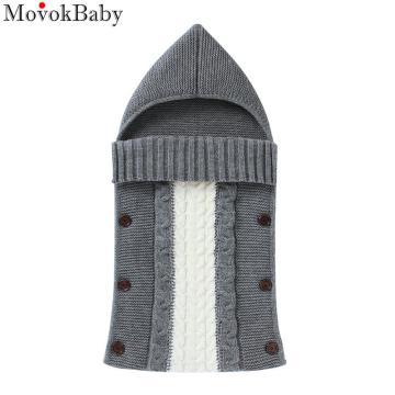 Baby Sleeping Bags Envelopes Autumn Winter Soft Warm Knitted Newborn Bebes Cocoon Sleep Sacks for Stroller 0-6M Infant Footmuff