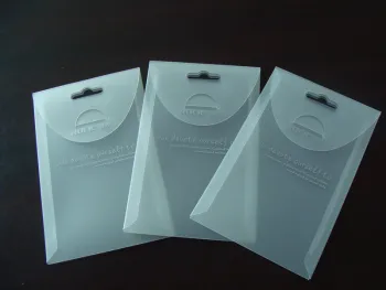 custom printed frosted recycled PP box with hanger