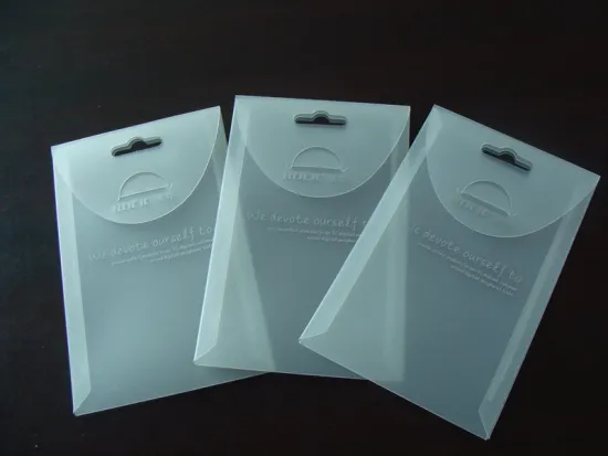 custom printed frosted recycled PP box with hanger