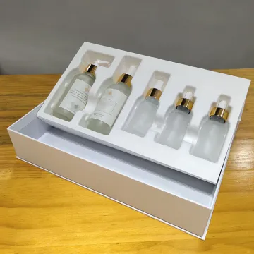 Custom wet press eco friendly skincare packaging tray