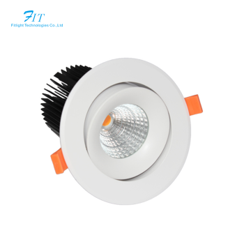 Factory Indoor LED Downlights: COB Recessed Lighting with Aluminum Housing and Dual Color Options