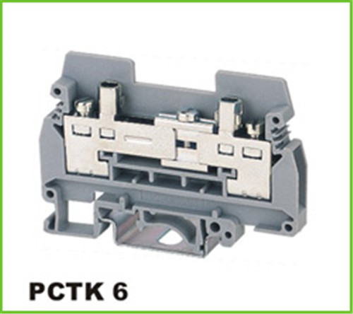 DIN Rail Industrial Distribution Terminal Block 6mm2