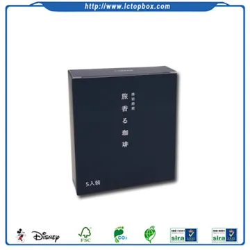 Colorful coffee packaging box collection