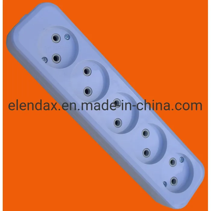 Soket Ekstensi Daya 6 Arah Eropa E8006E