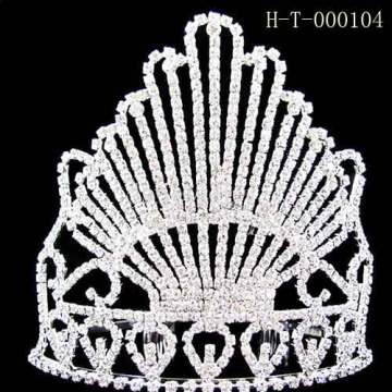 Hot sale tall tiara crown,pageant tiara crown wholesale