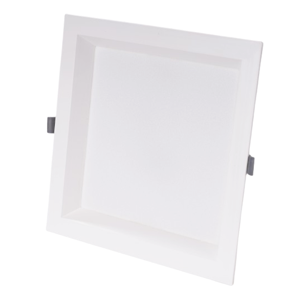 LED Recessed Plastic Square Anti-glare Downlight 24W front