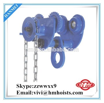 0.5T-20T GCL-A TYPE HAND PULL PLAIN TROLLEY WITH FOUR WHEELS