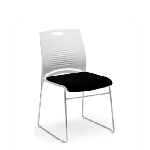 Modern Sled Base Office Chair with Fabric Seat