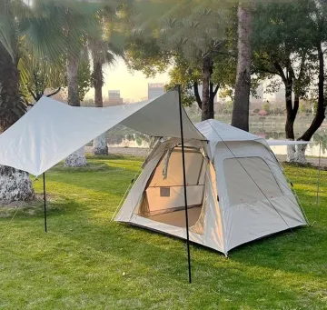  Waterproof 3-4 Person Camping Tent: Custom Printed EZ Easy Instant Pop Up Tent with Oxford Fabric