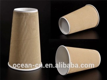 Ripple wall disposable paper cup