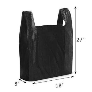 HDPE Black Rubbish T-Shirt Plastic Bag Plastic Vest Carrier Shopping Bags