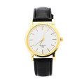 Mode en eenvoud lederen band quartz horloge (YeMinYing)