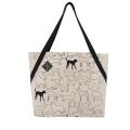 Leichte Tote Tasche Cartoon Buchstaben für Frauen