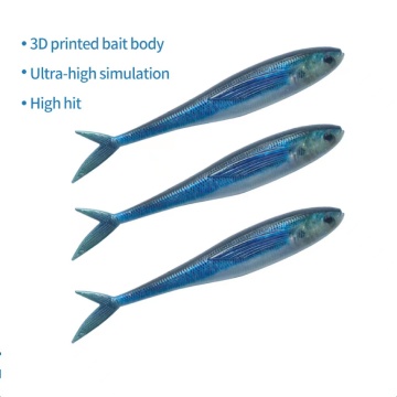11.2g 12.4cm OEM Bionic Soft Fishing Lure with Fork Tail Bait - New 3D Soft Lifelike Lure