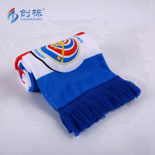 High Quality Wholesale Advertising Soccer Printed Fan Scarf