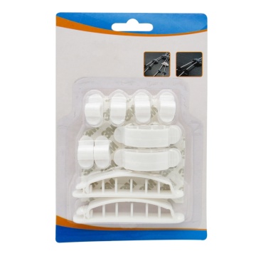 10-in-1 Adhesive Office Desk Silicone Phone Cable Holder Organizer