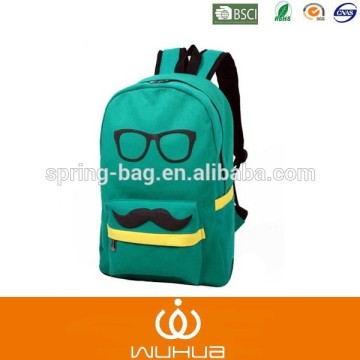 6 Colors Mustache and Glasses Canvas Campus Bag For Boys Girls