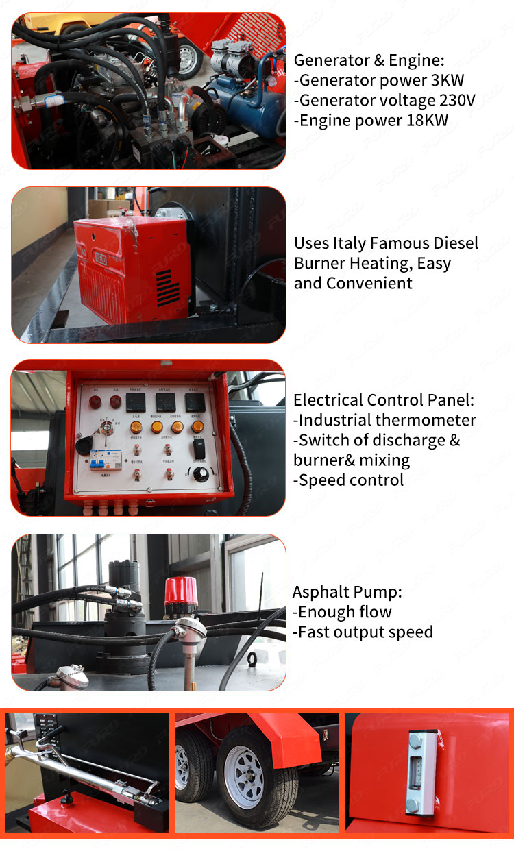 500L asphalt crack sealing machine