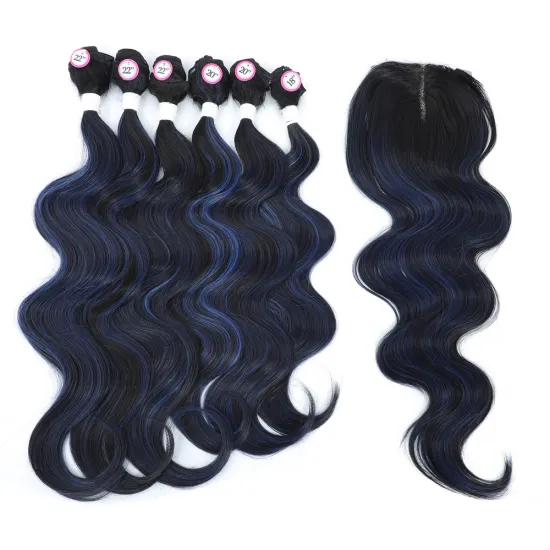X-TRESS SPOT Body Wave Full Head/Pack With Lace Front Closure Straight Synthetic Hair Extension Heat Resistant Fiber Hair Bundle