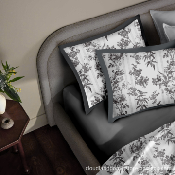 Cloudland Alia Printed Designer Cotton Bed Sheet Set Queen Size 3 Pieces