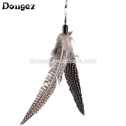 Popular wholesale retractable cat teaser stick toys,feather wand cat toy,