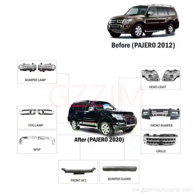 Pajero 2012 Boresha hadi 2021+ kuboresha Kit Kit