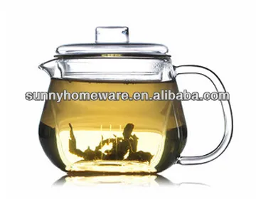 pyrex glass teapot with infuser/coffee tea set/blooming tea pot