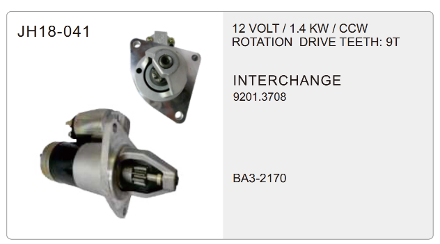 starter -JH18-041-X