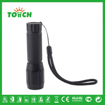 Aluminum alloy zoom rechargeable LED flashlight light powerful led light for camping
