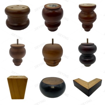 JIEYING Manufacturer Wood Conic Leg Sofa Foot for Furniture Cabinets and Beds