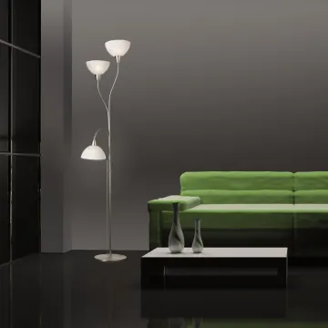 3 lights fashion bow glass shade floor lamp