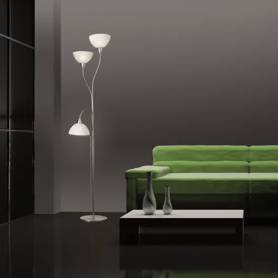 3 lights fashion bow glass shade floor lamp