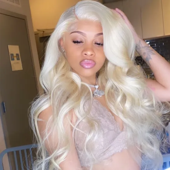 613 blonde color wig virgin hair HD transparent lace front human hair wigs 13x4 preplucked hairline body wave 613 wigs