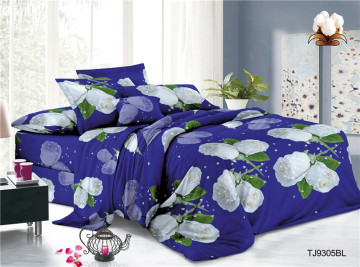 สิ่งทอโพลีเอสเตอร์ผ้าฝ้าย Voile พิมพ์ผ้าปูที่นอนพื้นฐาน