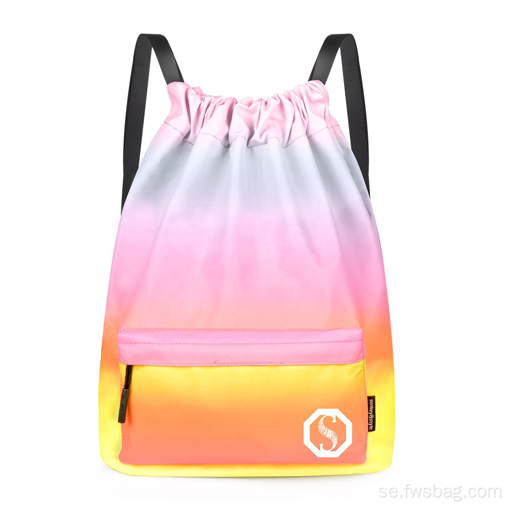 DrawString ryggsäck säck pack vattenbeständig gymnastiksäck