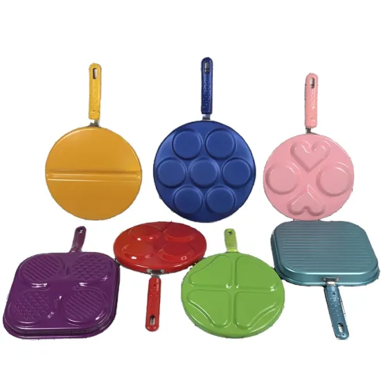 Pressed Aluminum Baking Waffle Pan for Pancakes, Omelettes, and Eggs