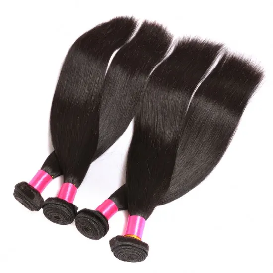 Hot Selling 100% Human Hair Virgin Brazilian Hair Straight Extension Hair Bundles