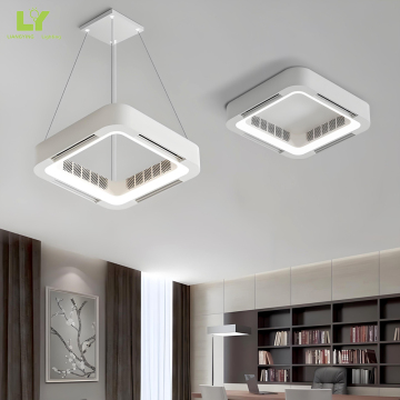 12V Bedroom Machine Industrial Chandeliers with Exhaust Coil Winding Units and LED Ceiling Fan for Remote Control