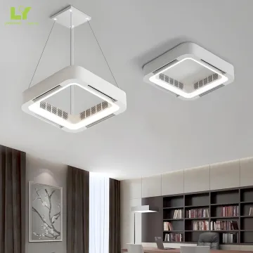 12V Bedroom Machine Industrial Chandeliers with Exhaust Coil Winding Units and LED Ceiling Fan for Remote Control